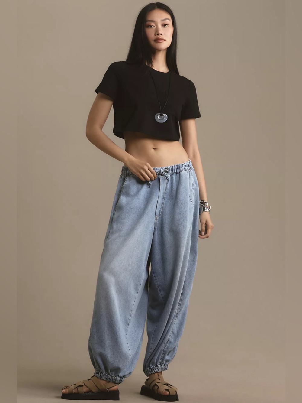 NEW Pilcro Beachy High-Rise Parachute Jeans Sz S